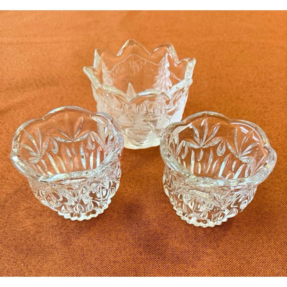 3 Lead Crystal Candle Holders - 2 Princess House, 1 Mikasa